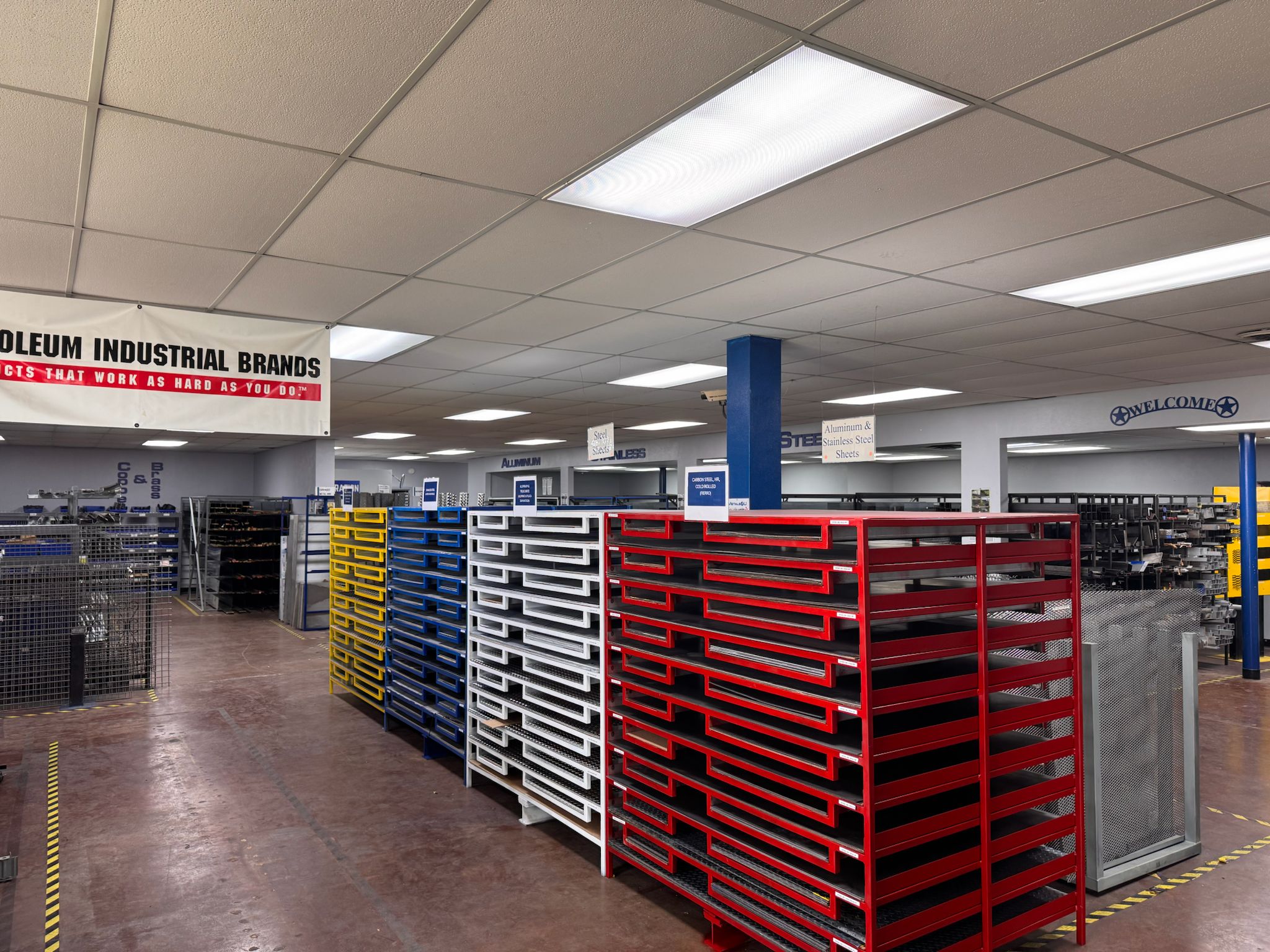 DFW Showroom with pre-cut materials.